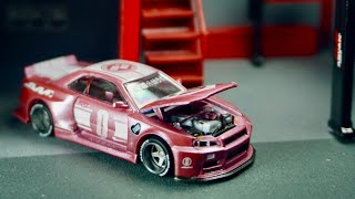 Nissan r34 skyline gtr 🔥Kaido house mini gt unboxing Jdm legend diecast 1/64 scale