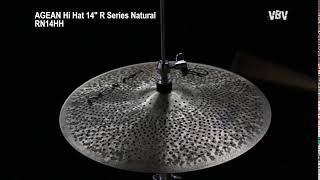 14" Hi Hat R Series Natural - Silent Cymbal Agean Cymbals