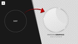 How to Create Blurry Glass Effect in Adobe Illustrator |A.I Tutorial |#MardanGraphicsDesigner