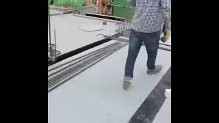 plastic shuttering sheet installed at site/pvc formwork sheet instalation process