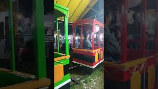 Naik kereta api di Pasar Malam Rembiga