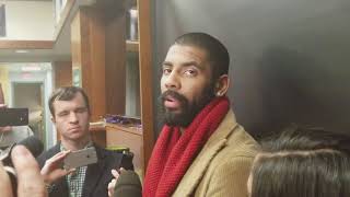 Kyrie Irving on beating the #Timberwolves and learning not to be too hard on himself