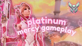 cozy pink mercy gameplay ૮ ˶ᵔ ᵕ ᵔ˶ ა + potg ♡ mercy platinum gameplay on pc ♡ | ow2