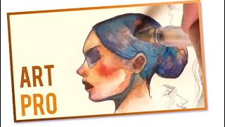 How to Draw a GIRL with Watercolors [Profile] 🎨