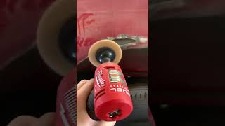 Grinding rust off Dodge Ram 1500 fender