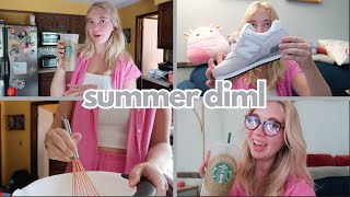 productive summer day: internship work, at home coffee, baking | clark university | vlog