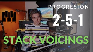 Progression 2-5-1 ( STACK VOICINGS ) tutorial piano