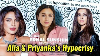 ALIA BHATT & PRIYANKA CHOPRA'S DOUBLE STANDARDS? USING GUCCI WHILE PROMOTING POACHER