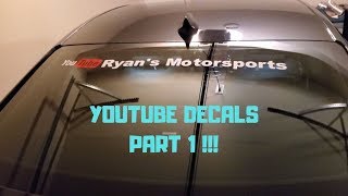 YOUTUBE CAR DECALS PART 1