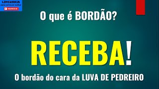 RECEBA! O cara da LUVA DE PEDREIRO [Iran Ferreira]. O que é BORDÃO?