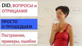 Вопросы и отрицания с DID. Past Simple. Английская грамматика просто