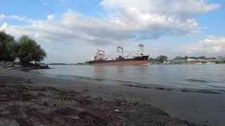 Large Ship on the Danube River