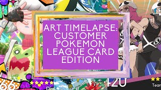 Art Timelapse: Custom OC Pokémon League Card