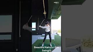 Perfect golf swing from beautiful KH Kim #beautiful #golf #shorts