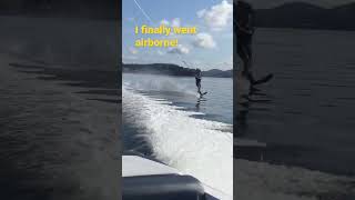 I WENT AIRBORNE BEHIND A BOAT! #waterskiing #legend #respect