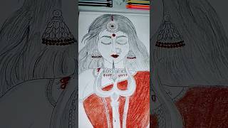 Maa Durga drawing 🙏❤️#shortvideo #likesharesubscribe #viral #pencildrawing #1k  #maa