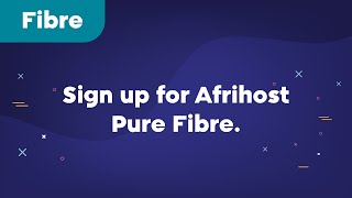 How to sign up for Afrihost Pure Fibre via the website.