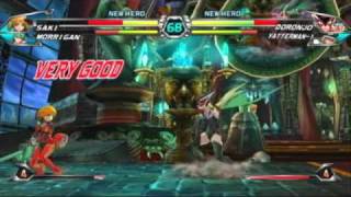 Tatsunoko vs. Capcom: Ultimate All Stars "Saki & Morrigan vs Yatterman-1 & Doronjo Fight #2"