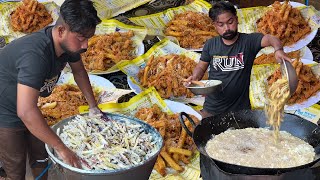 Crispy Egg French Fries 🍟 French Fried Potatoes With Egg - Street Anda Aloo Chips | Street Vendors