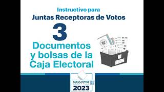 #CaminoALasElecciones 3/13 | Documentos y bolsas de la Caja Electoral.