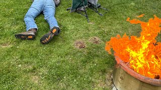 Fire pit explosion caught on cam 💥🔥