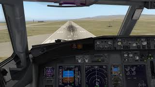 Kashgar/Kashi Airport China Cockpit view Landing - Reverse detent 1