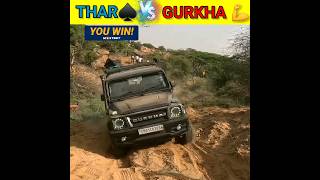 Thar Vs Gurkha ♠️ / hill climb #shorts