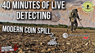 40 Minutes Live Detecting | Modern Coin Spill | Metal Detecting UK | #metaldetecting #medieval