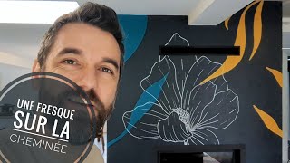 Une fresque sur la cheminee - #tuto #decoration  #peinture #fresque