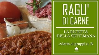 Ricetta del Ragù di carne senza soffritto (Adatto al gruppo 0)