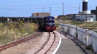 RH&DR No 14 Arrives at Dungeness 2.8.14