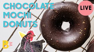 Chocolate Mochi Donuts, Gluten Free - BAKE WITH ME LIVE!