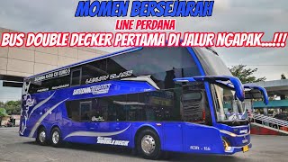 Momen Bersejarah‼️Line Perdana Bus Double Decker PO 168‼️ Sinar Jaya 2 RF Jalan Bobotsari⁉️