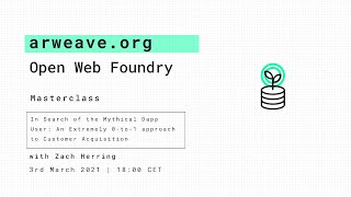 In Search of the Mythical Dapp User | Arweave Open Web Fellowship