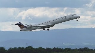 Lufthansa Cityline CRJ-900 takeoff at Graz Airport | D-ACNH