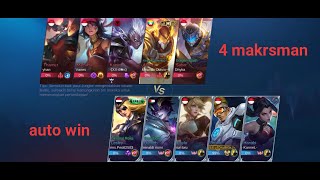 mobile Legend,pakai 4 makrsman (auto win cepat)