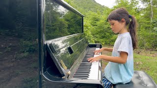 Emilie Plays Piano “End of Summer” with Sounds of Nature