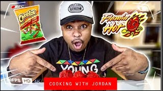 MAKING FLAMING HOT CHEETO CHICKEN | FIRST TIME | COOKING WITH  JHARROD | TASTE AMAZING