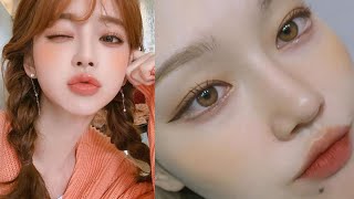 MAQUILLAJE COREANO FÁCIL y Lindo 🍑 Maquillaje Natural Paso a Paso | Cute Korean Makeup Compilation