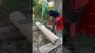 Die Riefen müssen raus😀#wood #blockbauheld #woodwork #chainsaw #youtubehighfive #shorts