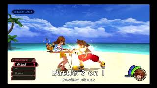 KH Final Mix (KH HD I.5 + II.5 ReMIX - PS4) - Destiny Islands - Battle: 3 on 1