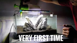 My First Dry Start Method(DSM) Aquascape | 无水启动法