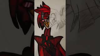 Drawing alastor from hazbin hotel #trending #art #posca #viral #ohuhumarkers #hazbinhotel #horror