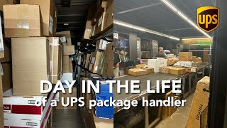 day in the life of a UPS package handler📦  *INSIDE FOOTAGE*