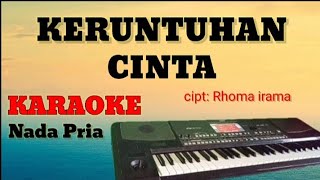 KERUNTUHAN CINTA -- (  Rhoma irama )  KARAOKE -- NADA PRIA