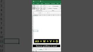 Excel trick shorts in Hindi by SabOnlineHai Shorts 3 (Alt W +V G) #sabonlinehai #excel #exceltips