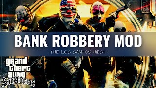 How to install Los Santos Bank Robbery Mod for Gta Sa | GTA V Bank Robbery in Gta Sa | Rob bank mod