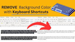 How to Remove Background Color from Word Document [KEYBOARD SHORTCUTS]