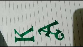 writing Gothic calligraphy alphabet K and B | practice for beginners|