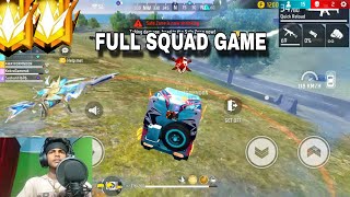 Free Fire 🔥 Full Squad Gameplay🤯 | Br Rank Master 💪 Bande